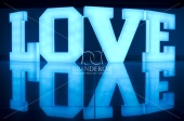 LOVE (3D z plexi LED RGB)