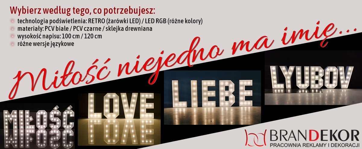 RÓŻNE WERSJE JĘZYKOWE LITER LOVE